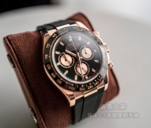 勞力士 迪通拿 m126515LN-0010 玫瑰金框黑面膠帶 UFO廠 無卡度4131機芯頂級復刻手錶