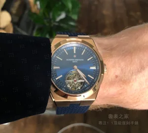 江詩丹頓 纵横四海 6000V 玫瑰金 藍面 陀飛輪 男錶 BBR廠 1:1復刻 41毫米