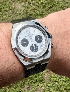 江詩丹頓 縱橫四海 5500V 白面計時 精鋼殼 橡膠帶 1:1復刻 42.5mm