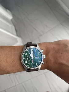 IWC 萬國飛行員系列IW388103 APS廠復刻 41mm 綠色錶盤